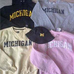 Michigan Sweatshirts and Bucket Hat